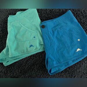 Pelagic Teal and Blue Women's Athletic Shorts